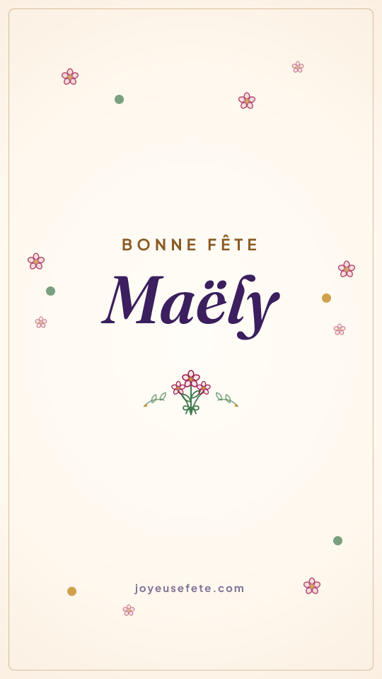 Image « Bonne fête Maëly » au format story