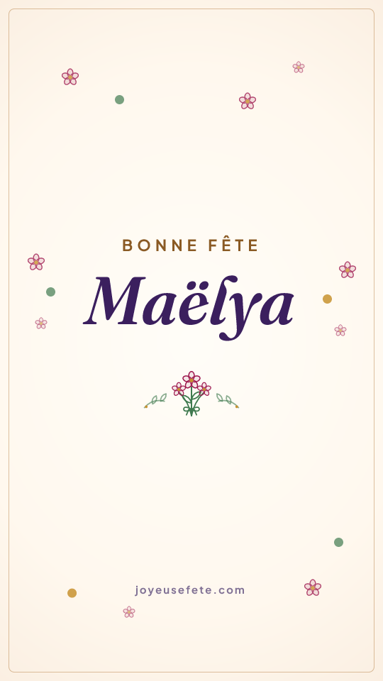 Image « Bonne fête Maëlya » au format story