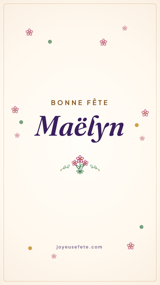 Image « Bonne fête Maëlyn » au format story