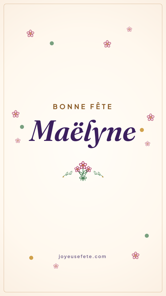 Image « Bonne fête Maëlyne » au format story