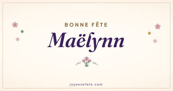 Image « Bonne fête Maëlynn » au format large