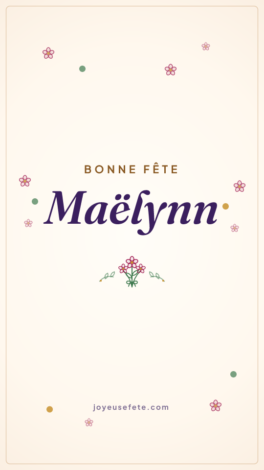 Image « Bonne fête Maëlynn » au format story