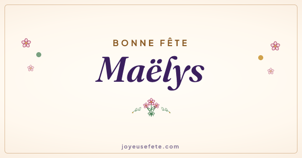 Image « Bonne fête Maëlys » au format large