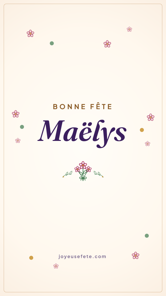 Image « Bonne fête Maëlys » au format story