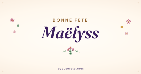 Image « Bonne fête Maëlyss » au format large
