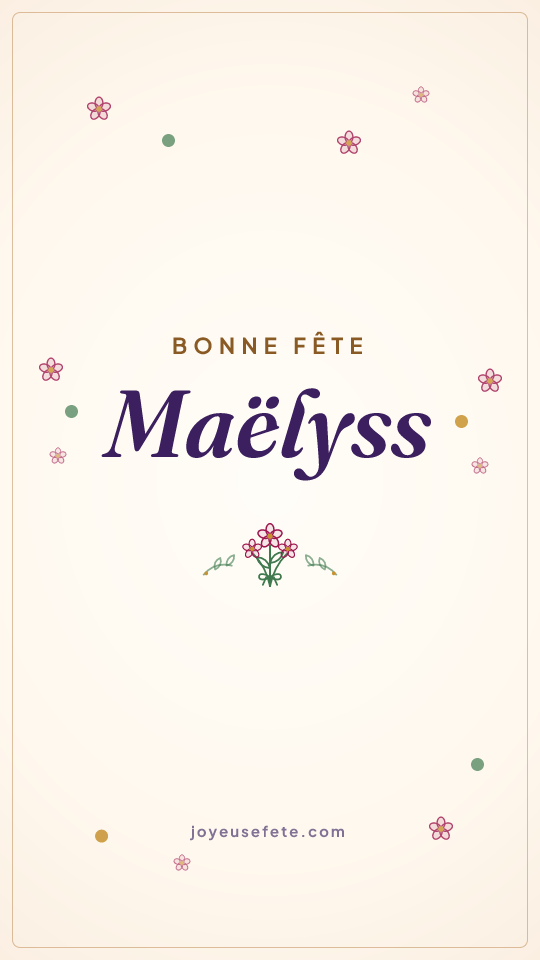 Image « Bonne fête Maëlyss » au format story