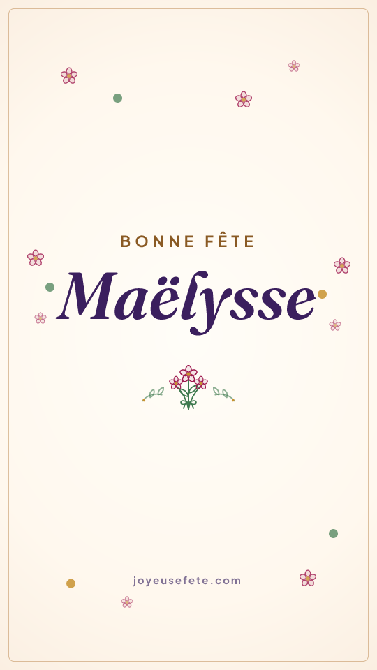 Image « Bonne fête Maëlysse » au format story