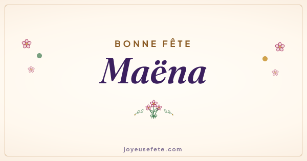 Image « Bonne fête Maëna » au format large