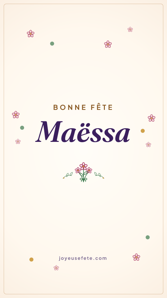 Image « Bonne fête Maëssa » au format story