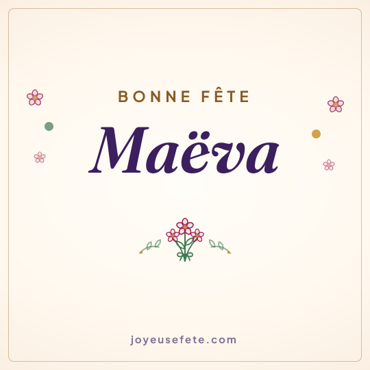 Image carrée « Bonne fête Maëva » pour WhatsApp
