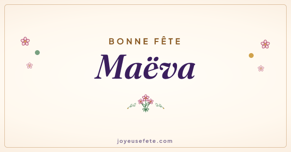 Image « Bonne fête Maëva » au format large