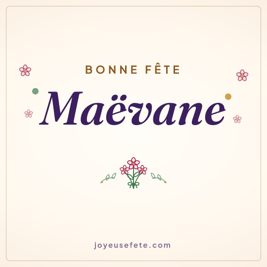 Image carrée « Bonne fête Maëvane » pour WhatsApp