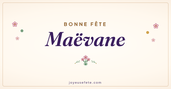 Image « Bonne fête Maëvane » au format large