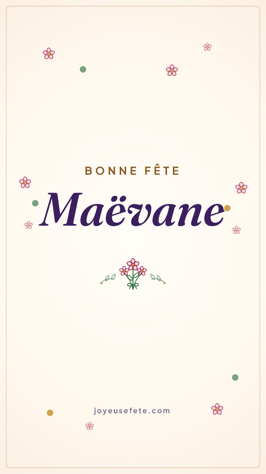 Image « Bonne fête Maëvane » au format story