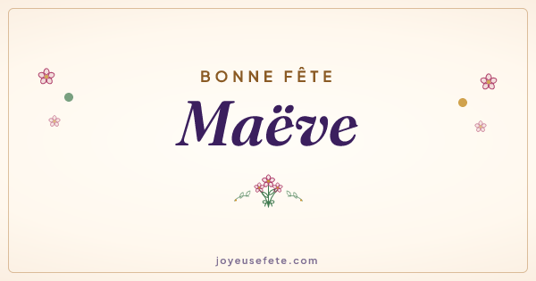 Image « Bonne fête Maëve » au format large