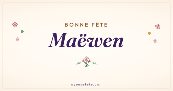 Image « Bonne fête Maëwen » au format large