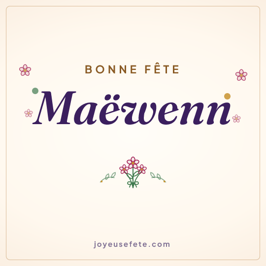 Image carrée « Bonne fête Maëwenn » pour WhatsApp