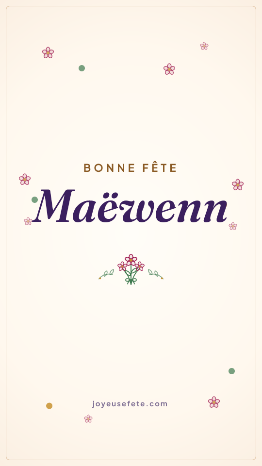 Image « Bonne fête Maëwenn » au format story
