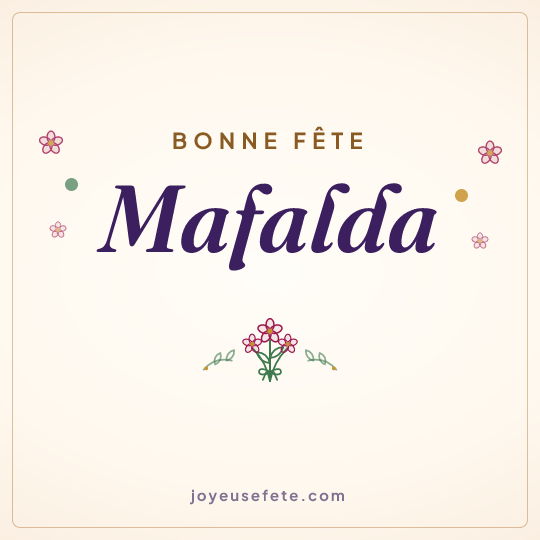 Image carrée « Bonne fête Mafalda » pour WhatsApp