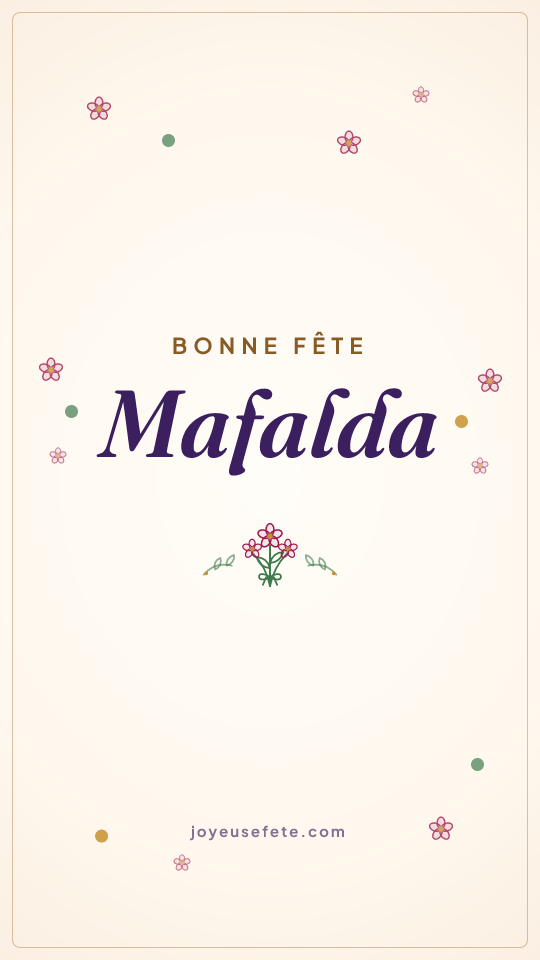 Image « Bonne fête Mafalda » au format story