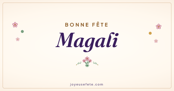Image « Bonne fête Magali » au format large
