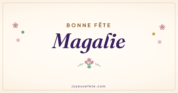 Image « Bonne fête Magalie » au format large