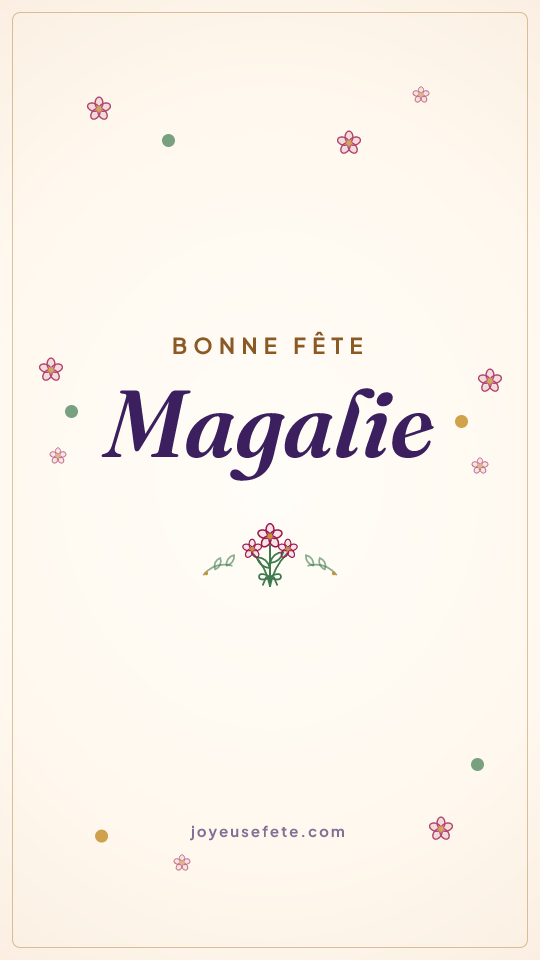 Image « Bonne fête Magalie » au format story