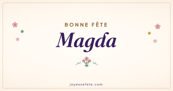 Image « Bonne fête Magda » au format large