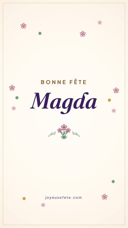 Image « Bonne fête Magda » au format story