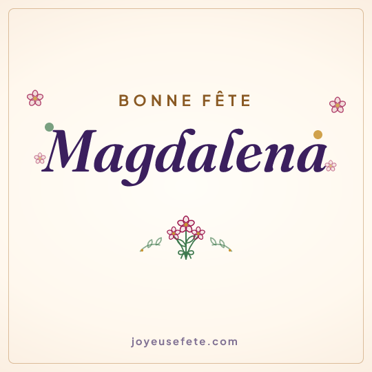 Image carrée « Bonne fête Magdalena » pour WhatsApp