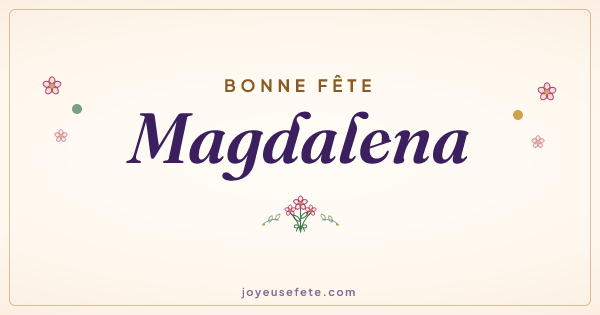 Image « Bonne fête Magdalena » au format large