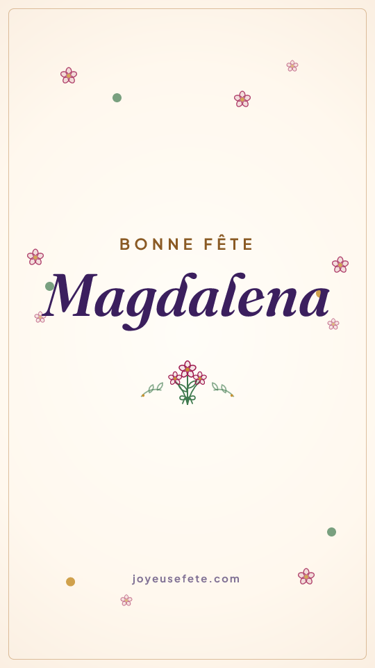 Image « Bonne fête Magdalena » au format story