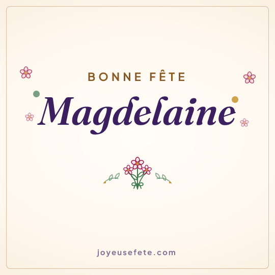 Image carrée « Bonne fête Magdelaine » pour WhatsApp
