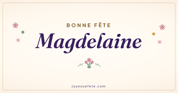 Image « Bonne fête Magdelaine » au format large