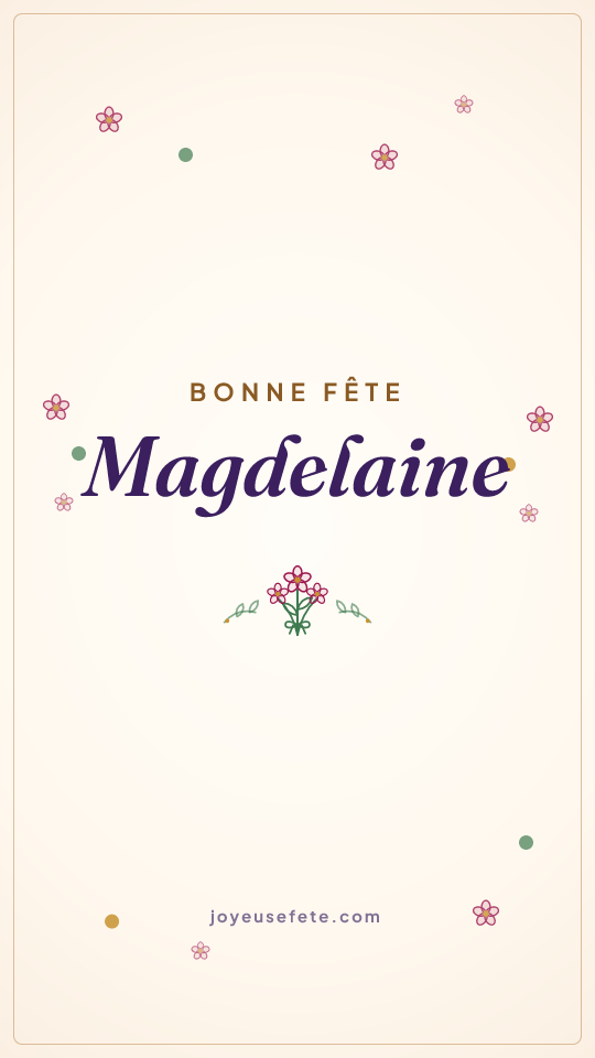 Image « Bonne fête Magdelaine » au format story