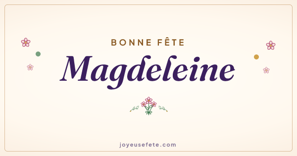 Image « Bonne fête Magdeleine » au format large