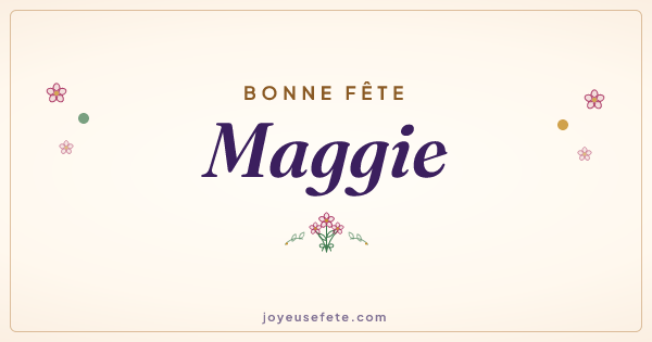 Image « Bonne fête Maggie » au format large