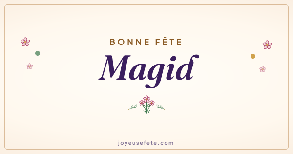 Image « Bonne fête Magid » au format large
