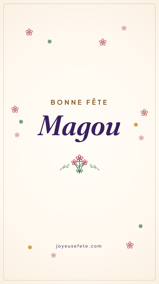 Image « Bonne fête Magou » au format story