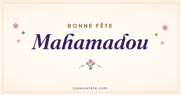 Image « Bonne fête Mahamadou » au format large