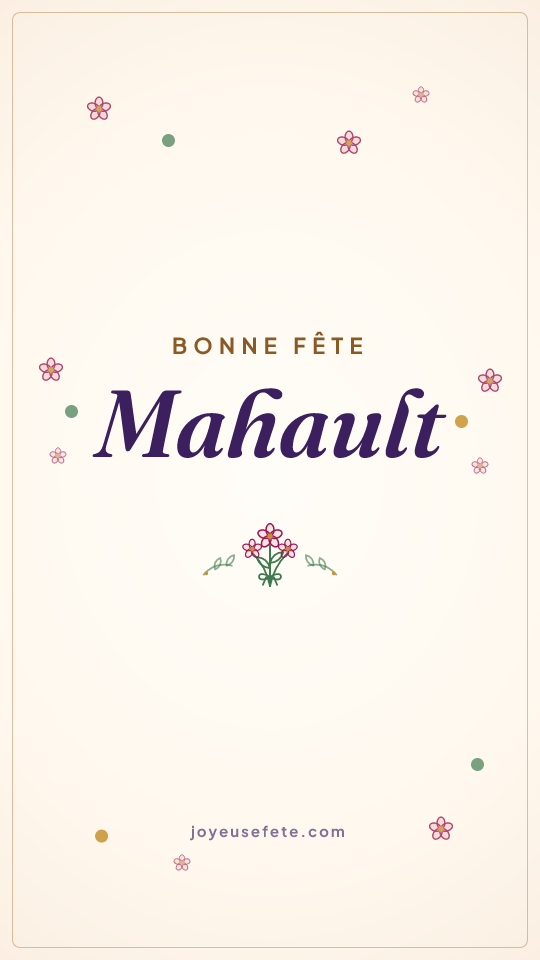 Image « Bonne fête Mahault » au format story