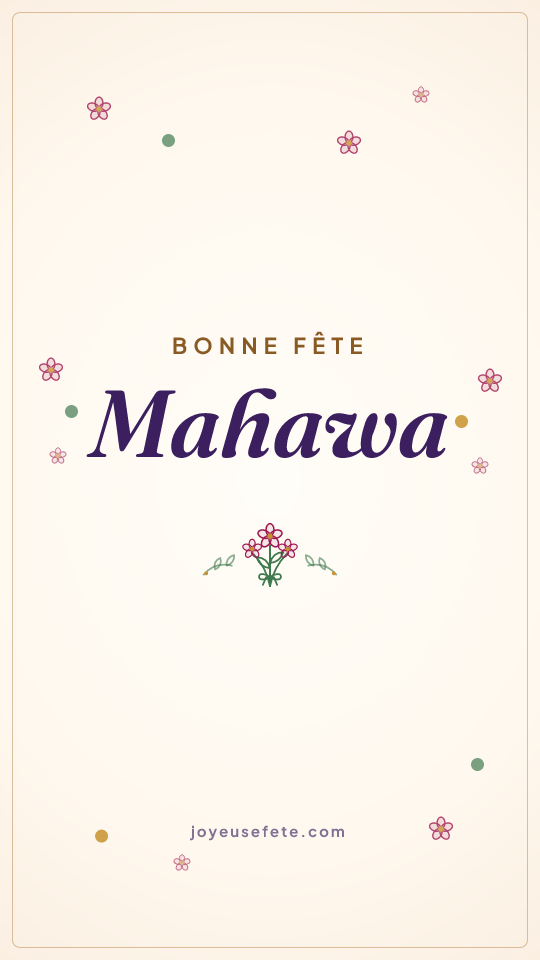 Image « Bonne fête Mahawa » au format story