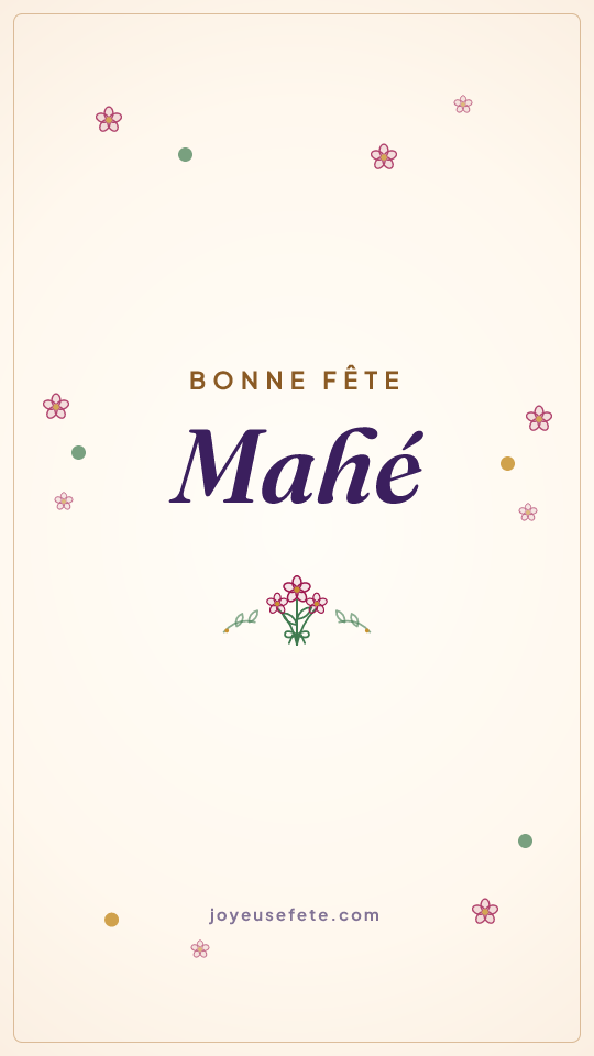 Image « Bonne fête Mahé » au format story