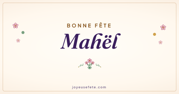 Image « Bonne fête Mahël » au format large
