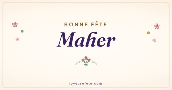 Image « Bonne fête Maher » au format large