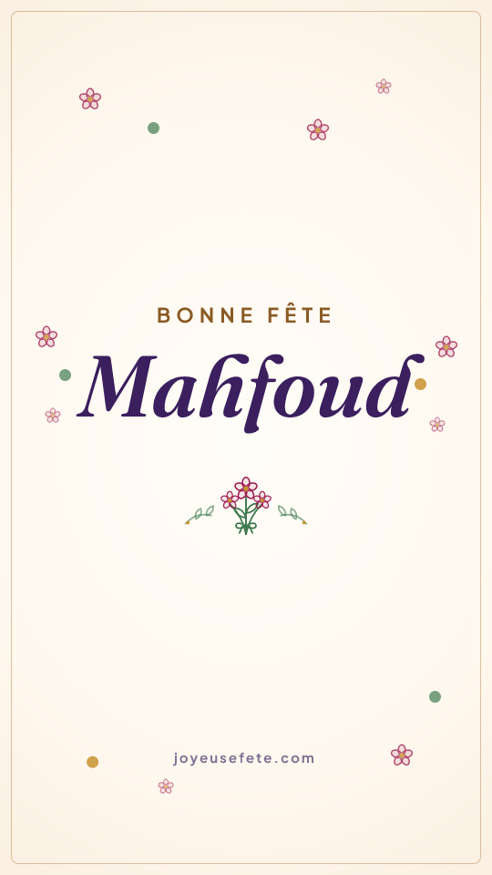 Image « Bonne fête Mahfoud » au format story