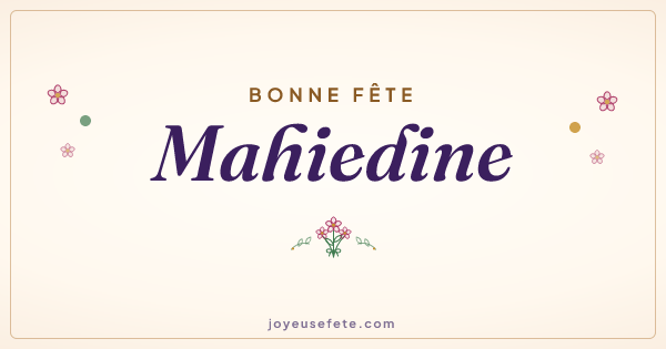 Image « Bonne fête Mahiedine » au format large