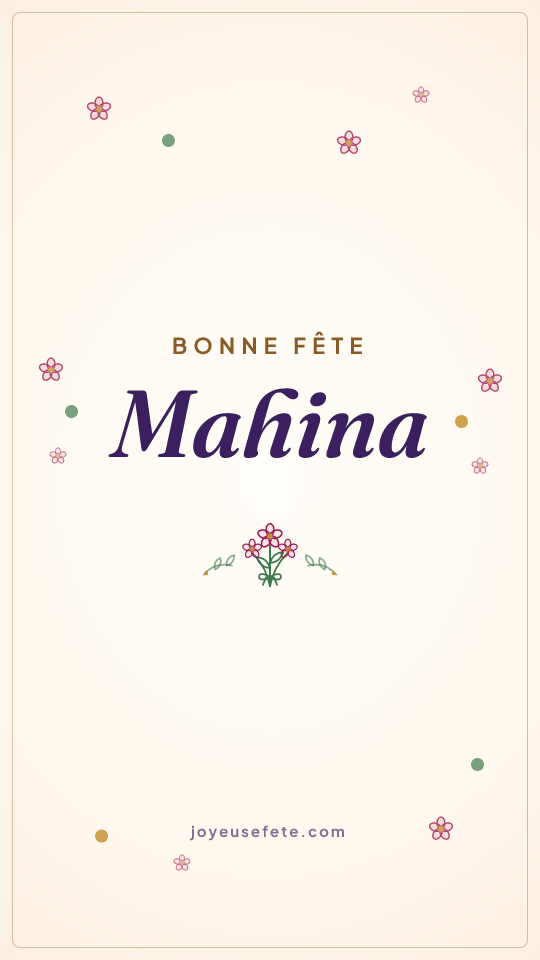 Image « Bonne fête Mahina » au format story