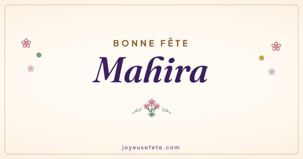 Image « Bonne fête Mahira » au format large