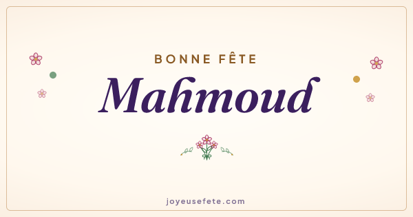 Image « Bonne fête Mahmoud » au format large